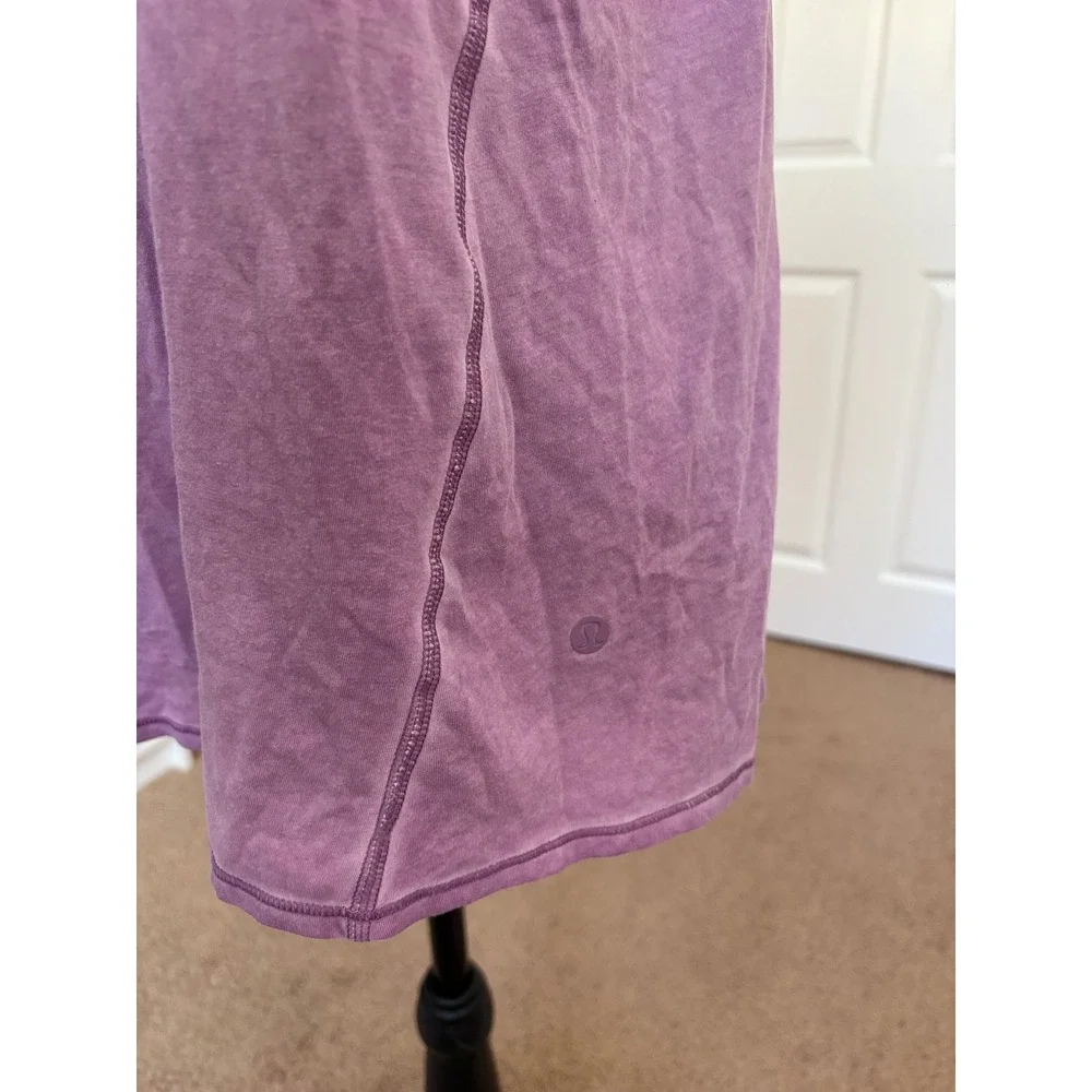 Lululemon All Tied Up Tank Top Washed Purple Open Back Yoga Training Size 6